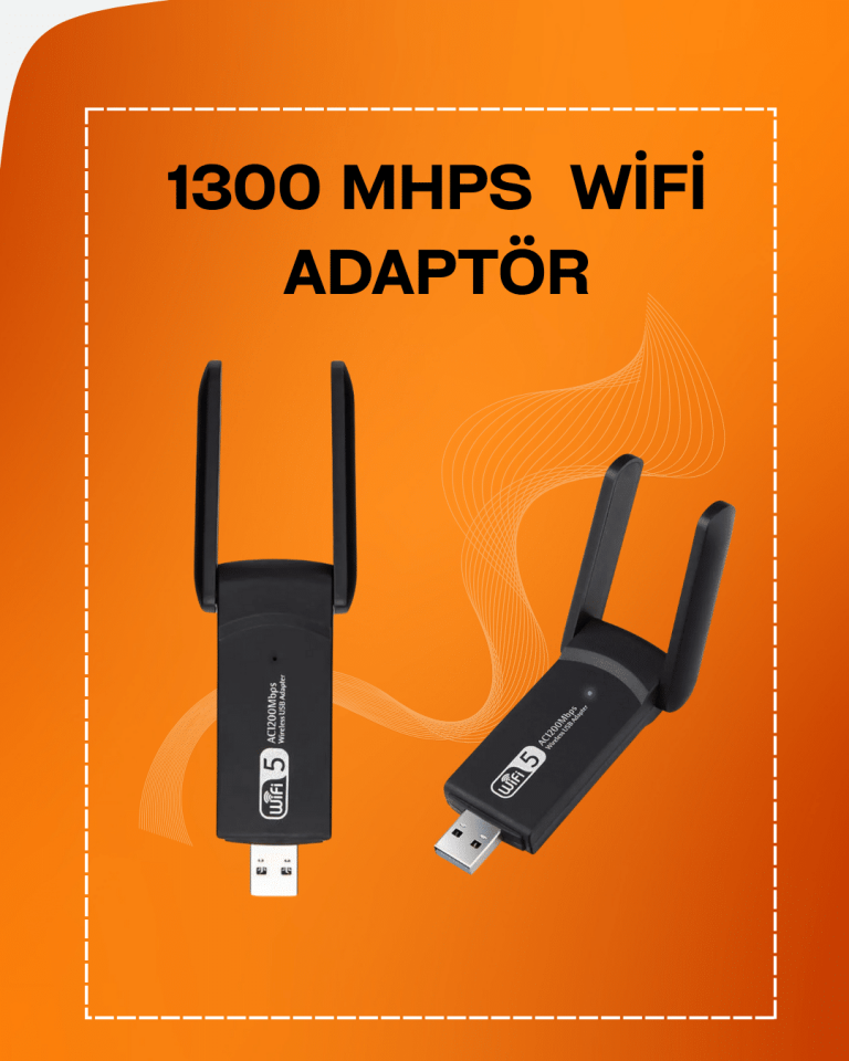 Tak-Çalıştır Özellikli Çift Bant WiFi Adaptör – 1200 Mbps - Lisinya