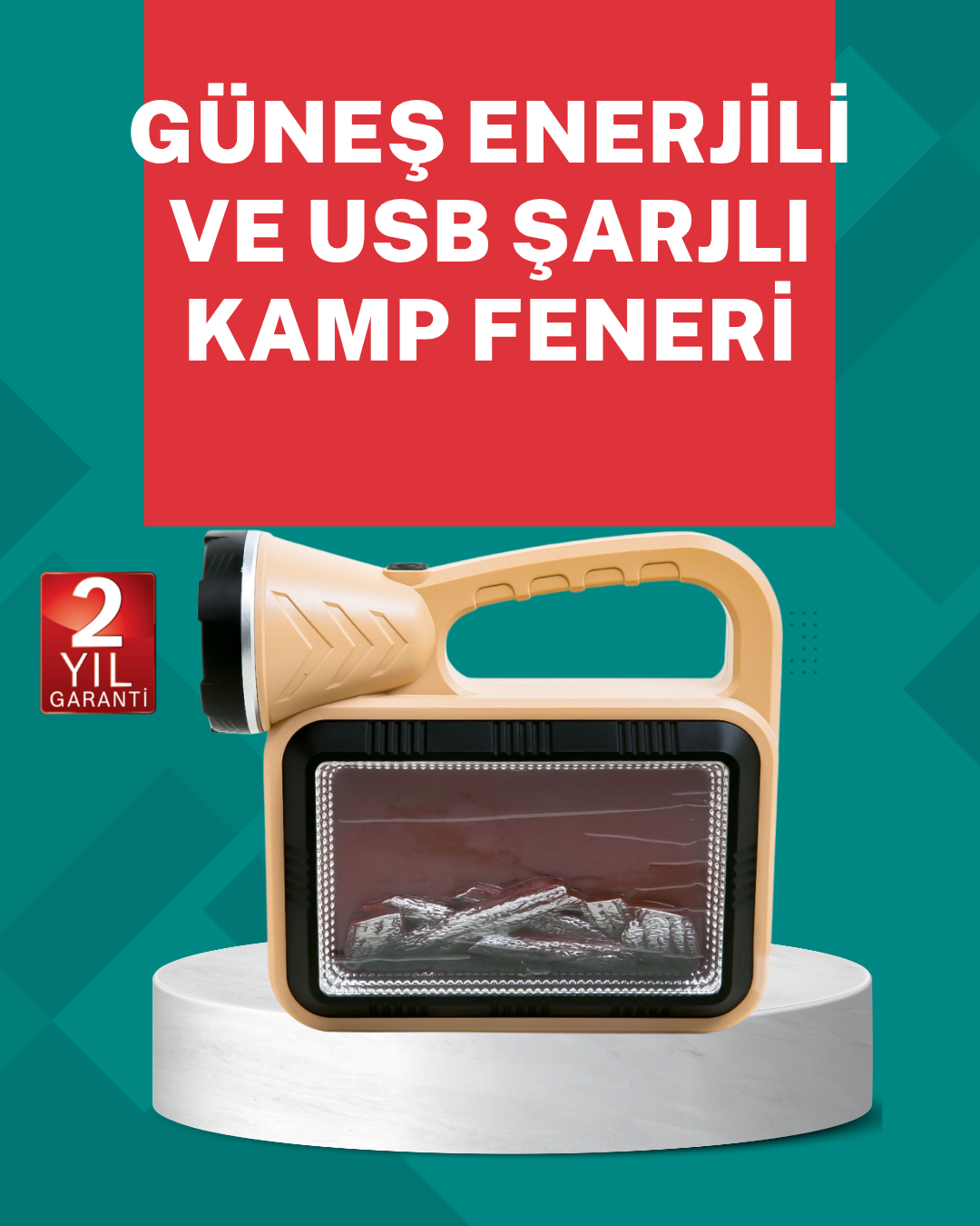 Alev Efektli Güneş Enerjili Lamba – Su Geçirmez - Lisinya