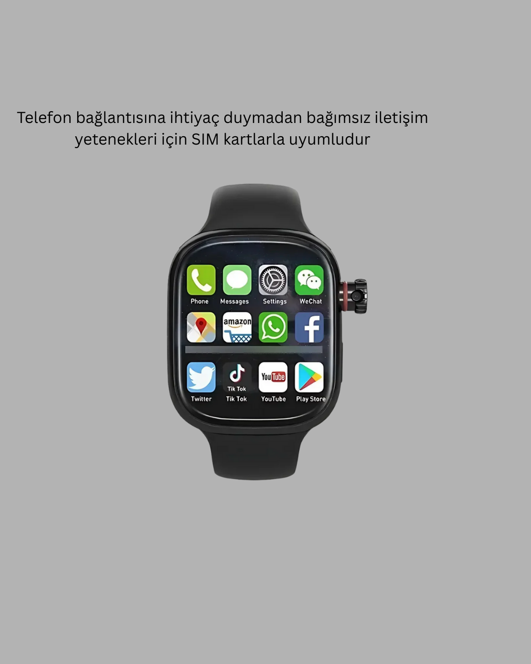 Adımsayar ve Nabız Ölçerli SIM Kartlı Akıllı Saat - Lisinya
