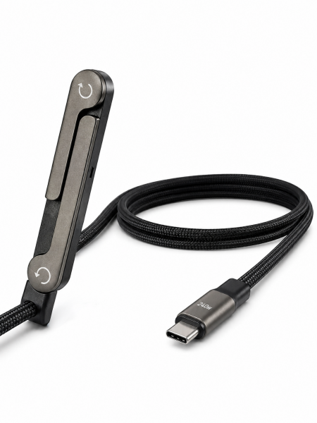 240W Type-C to Type-C Katlanabilir Standlı Hızlı Şarj Kablosu - Lisinya