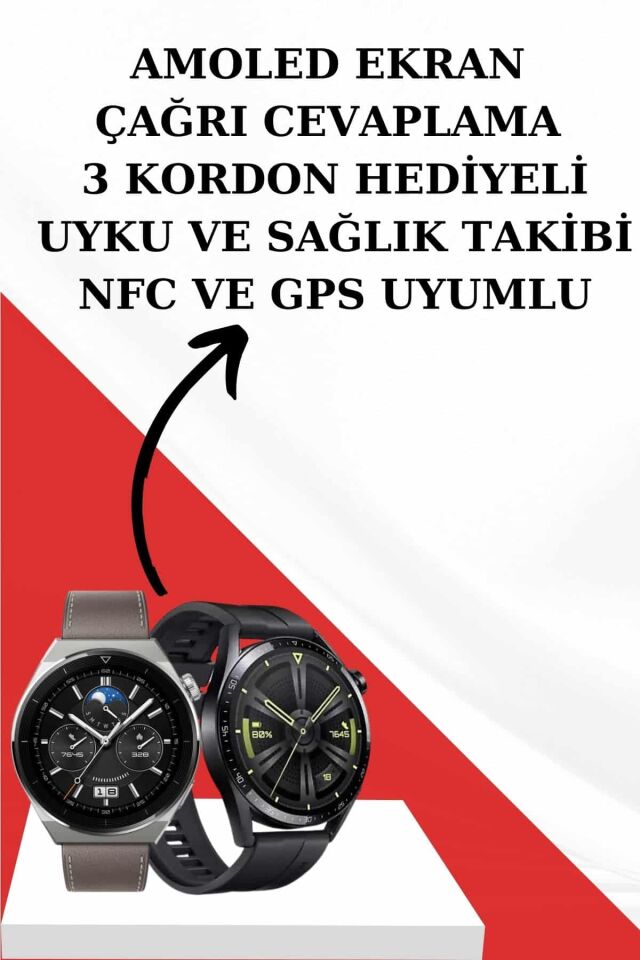 Kablosuz Bluetooth Kulaklık ve Kordon Hediyeli Akıllı Saat Nabız Ölçer Uzun Pil Ömrü - Lisinya