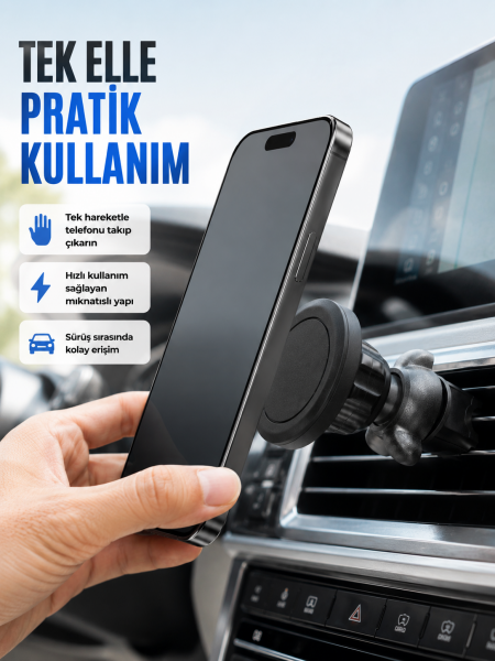 Güçlü Manyetik Araç İçi Telefon Tutucu Universal Telefon Standı - Lisinya