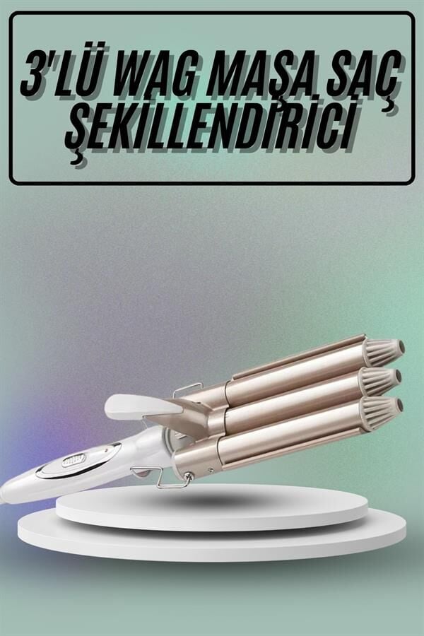 Saç Şekillendirici Wag Maşa Üçlü Yüksek Isı Ayarlı Seramik Kaplama - Lisinya