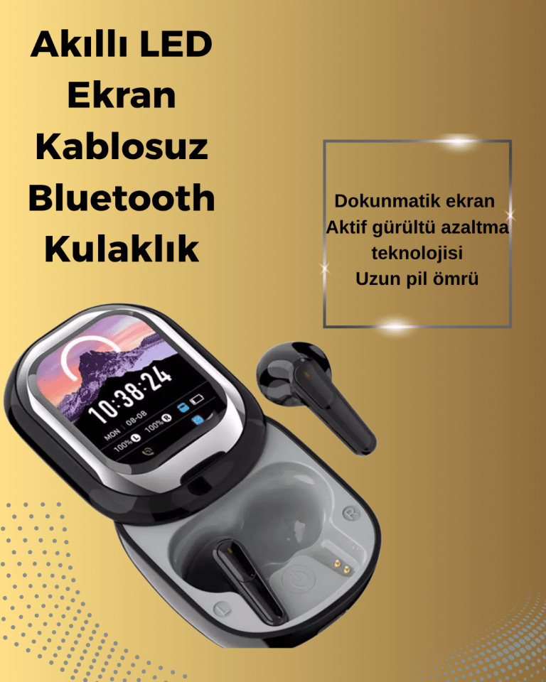 Şık, Akıllı ve Güçlü: LED Ekranlı Kablosuz Kulaklık Seti - Lisinya
