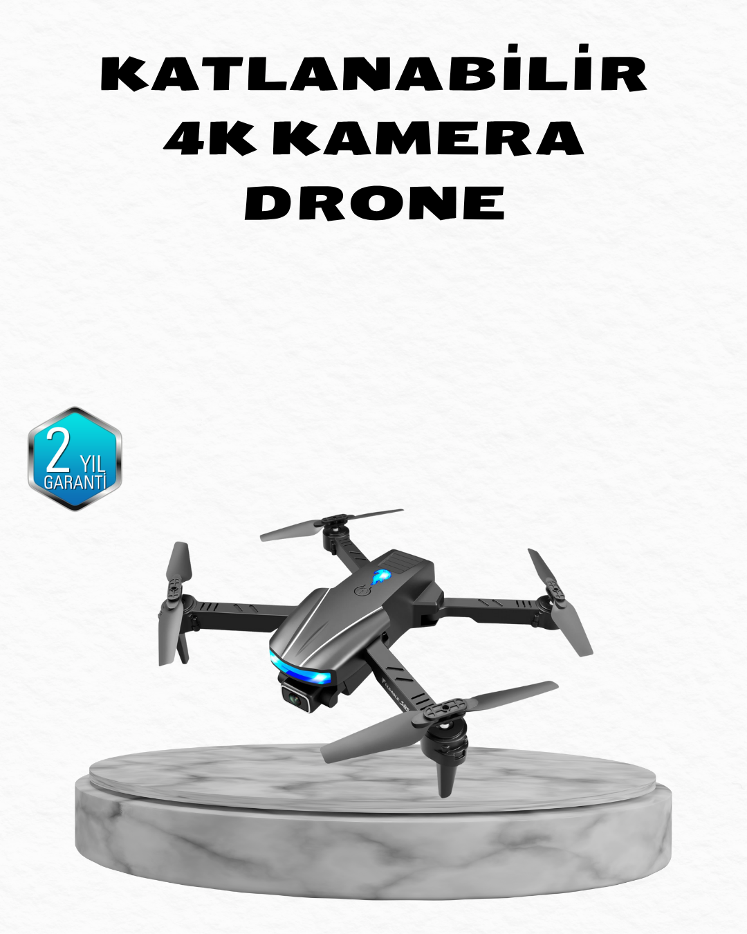 4K Kamera Özellikli Katlanabilir Drone Wi-Fi ve Yükseklik Sabitlemeli - Lisinya