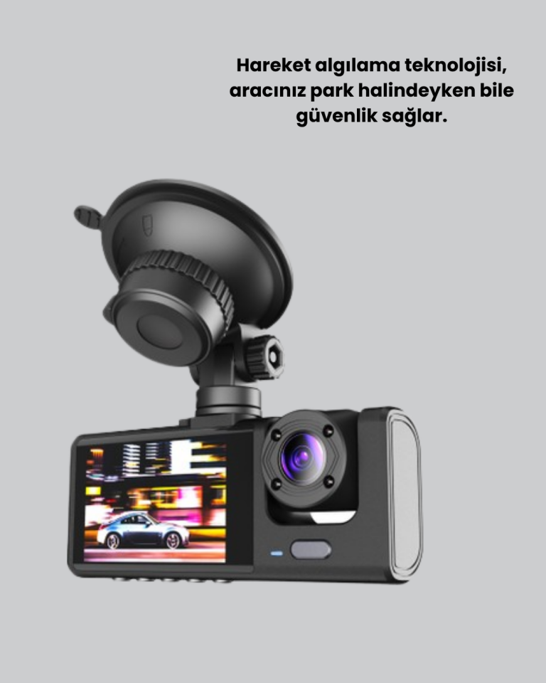 Full HD Çift Yönlü Araç Kamerası  Hareket Algılama  Döngüsel Kayıt - Lisinya