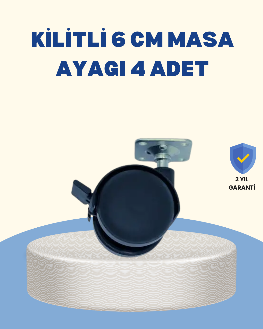 Kilitli Mobilya Tekerleği 6 cm 4’lü Kolay Kurulum - Lisinya