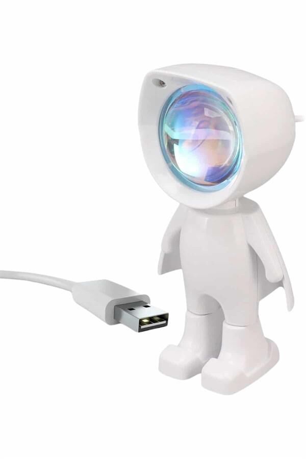 YamanHobi Astronot Gün Batımı Projektör Lambası USB Şarjlı 5W