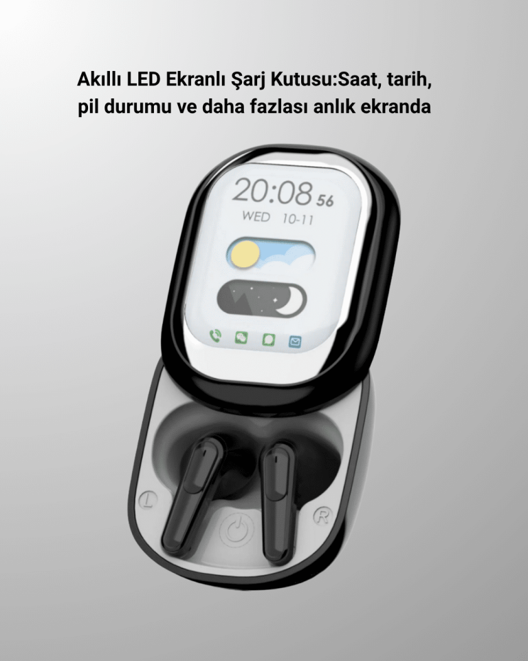 Kişiselleştirilebilir LED Ekranlı Bluetooth Kulaklık – Oyun & Müzik Modlu - Lisinya