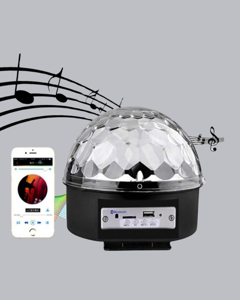 Bluetooth Hoparlörlü LED Disko Işığı Müzik Ritim Duyarlı ve Taşınabilir - Lisinya