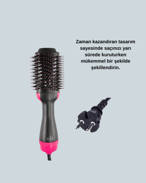 Hızlı Kurutma ve Hacim Veren Elektrikli Saç Fırçası - Lisinya