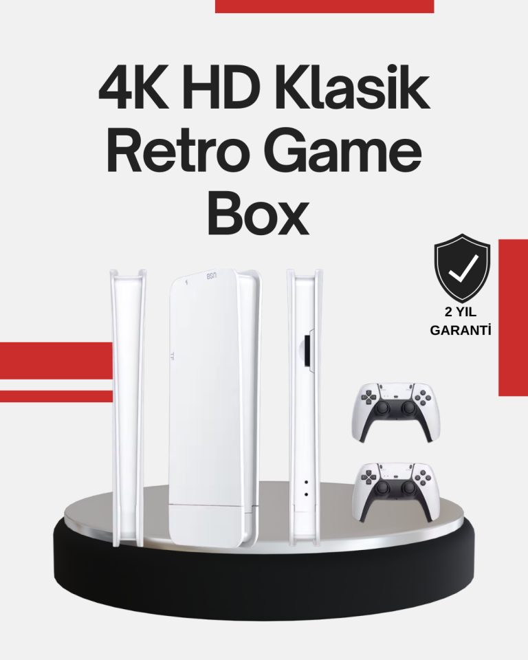 2 Kollu Kablosuz 4K TV Uyumlu Klasik Oyun Konsolu - Lisinya