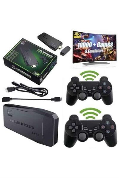 Game Stick 20000 Oyun Kablosuz Çift Kol Retro Oyunlar Game Stick Atari 2.4g 4K
