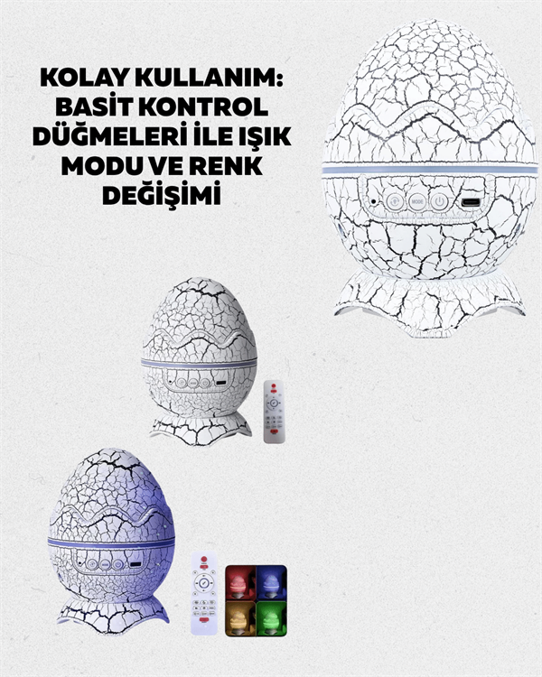 Yıldız Gökyüzü Efektli Çok Modlu Gece Işığı - Lisinya