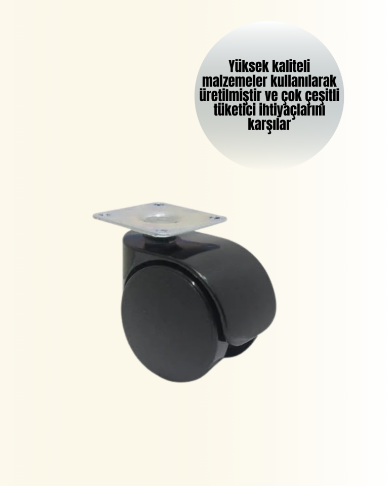 Masa ve Koltuk İçin Kilitsiz Tekerlek Seti 6 cm - Lisinya