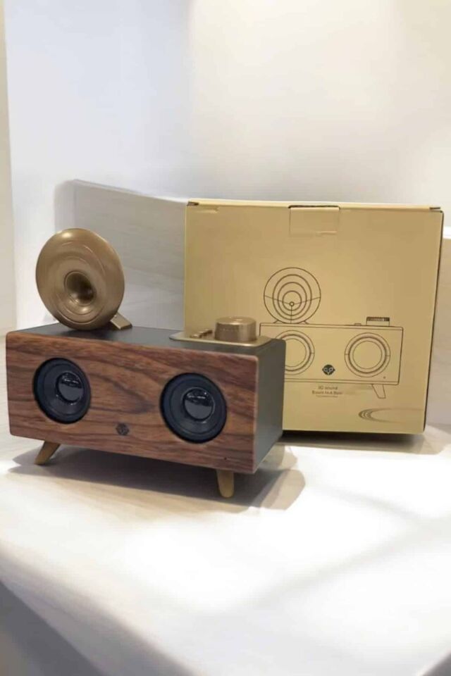 YamanHobi Bluetooth Hoparlör USB SD AUX Destekli Kahverengi