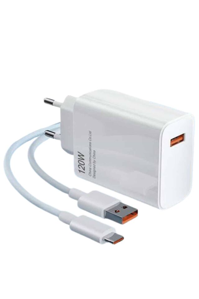 Type C Yüksek Hızlı Şarj Aleti Beyaz 120W Ultra Uzun Ömürlü - Lisinya
