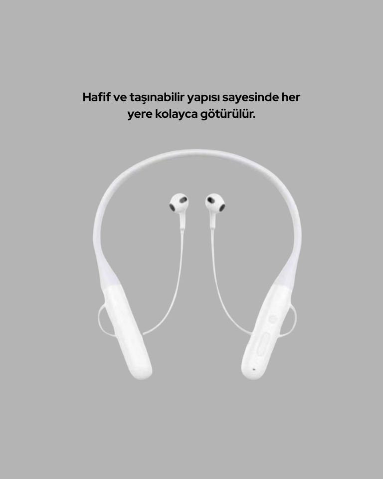 USB Şarjlı Uzun Ömürlü Boyun Askılı Bluetooth Kulaklık - Lisinya
