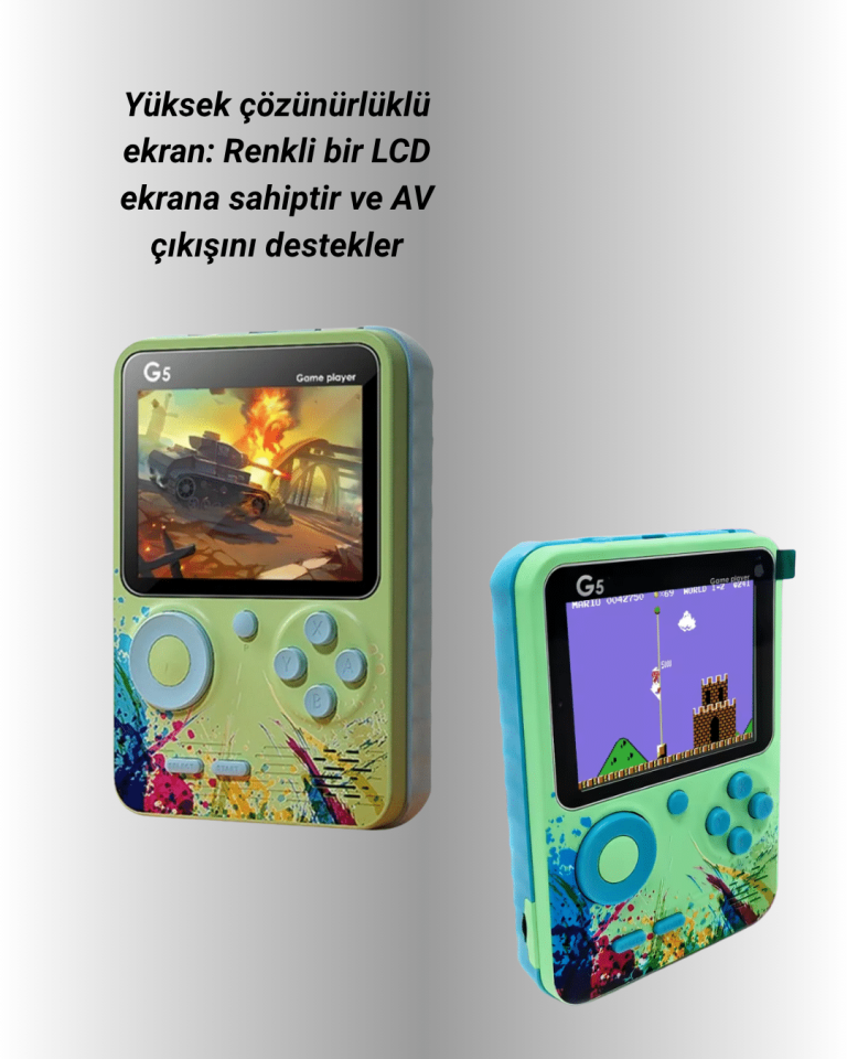 G5 Taşınabilir Retro Oyun Konsolu – Çocuk ve Yetişkinler İçin - Lisinya
