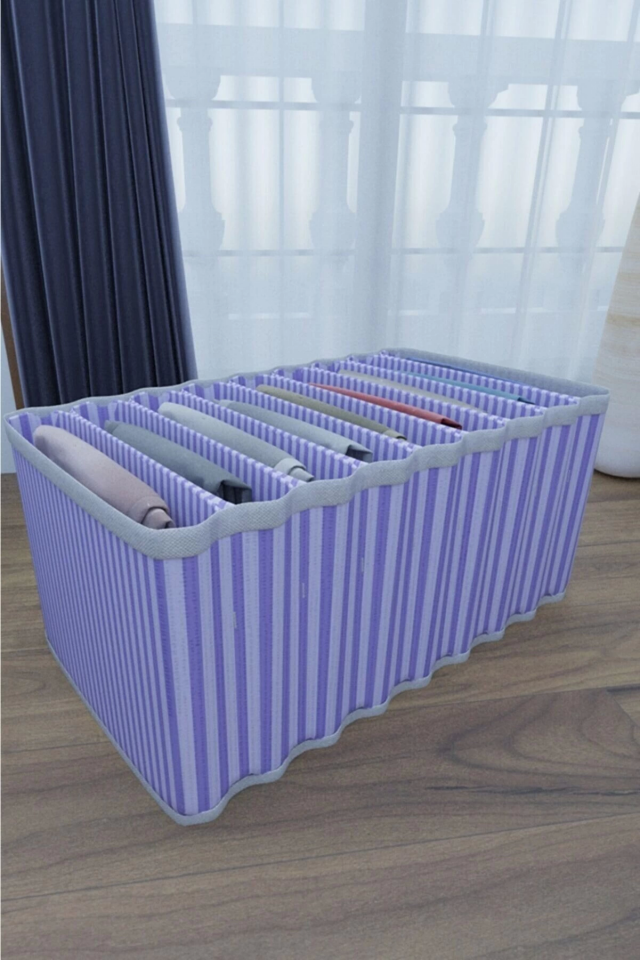 8 Bölmeli Dolap ve Çekmece Içi Düzenleyici Akordiyon Organizer L-00517 (1 Adet) ( Lisinya )