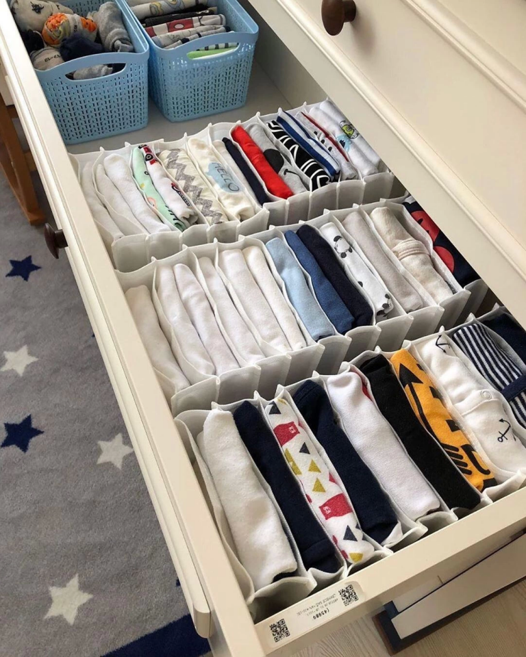 8 Bölmeli Dolap ve Çekmece Içi Düzenleyici Akordiyon Organizer L-00517 (3 Adet) ( Lisinya )