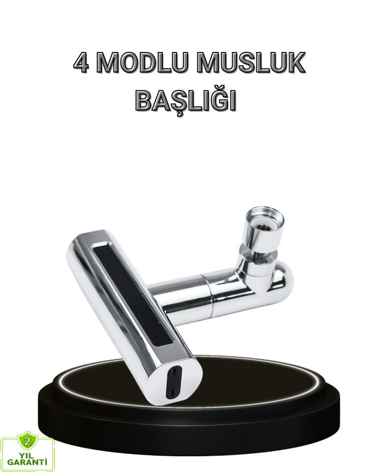 4 Fonksiyonlu Musluk Başlığı 360 Derece Dönebilen ve Su Tasarruflu - Lisinya