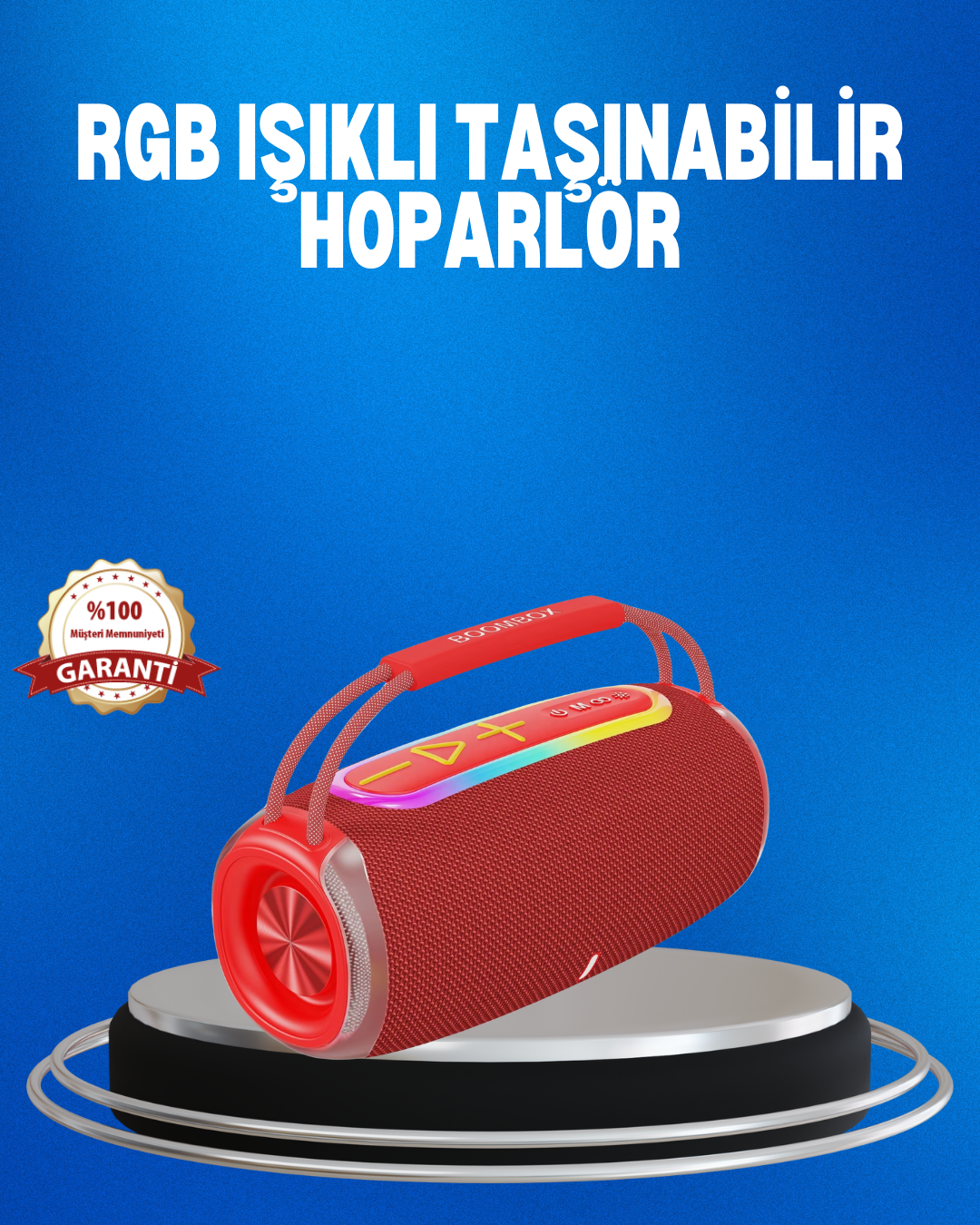 YamanHobi Bluetooth 5.3 RGB Hoparlör 20W IPX6 Turuncu