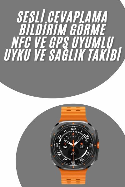 Tüm Telefonlara Uyumlu Akıllı Saat Uyku ve Sağlık Takibi Nabız Ölçer Adım sayar - Lisinya