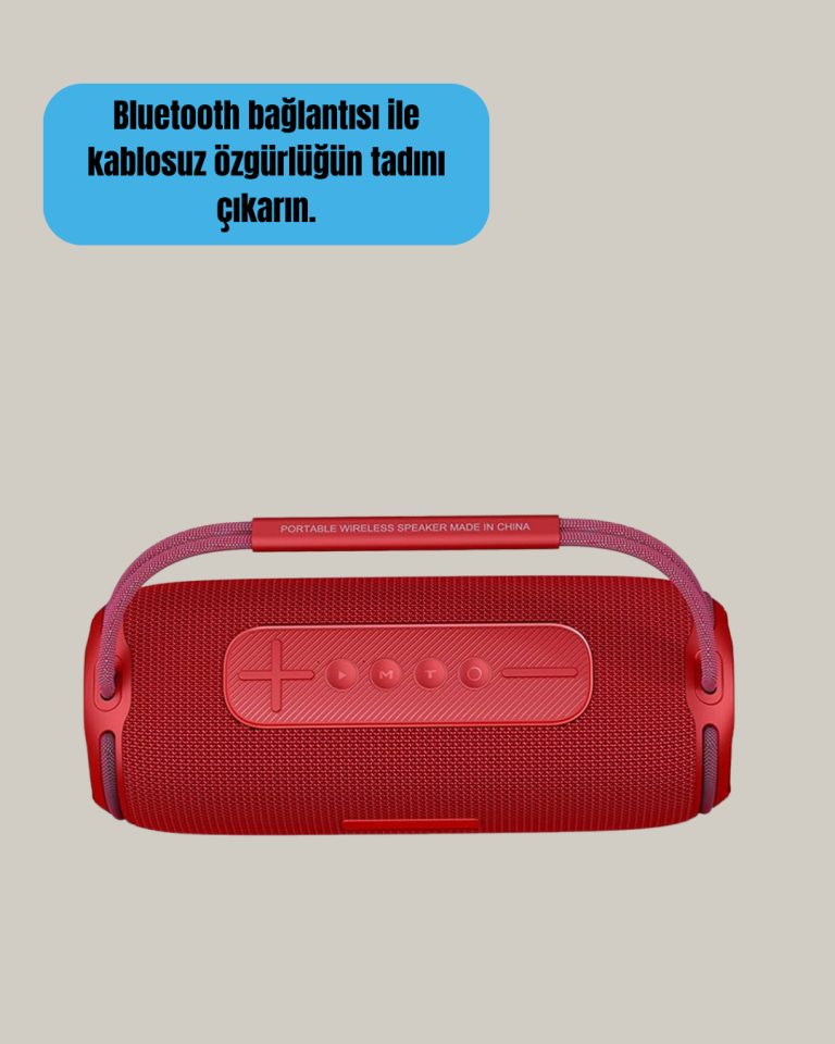 20W Kablosuz Bluetooth Hoparlör RGB Işık Efektli USB/SD/AUX Destekli - Lisinya