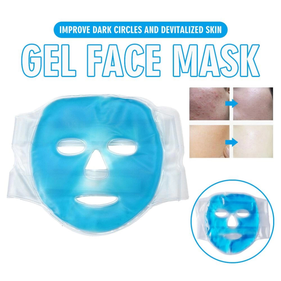 Jel Buz Paketi Yüz Maskesi Baş Ağrısı Yastık Kozmetik Maske + Çift Taraflı Cilt Fırçası ( Lisinya )