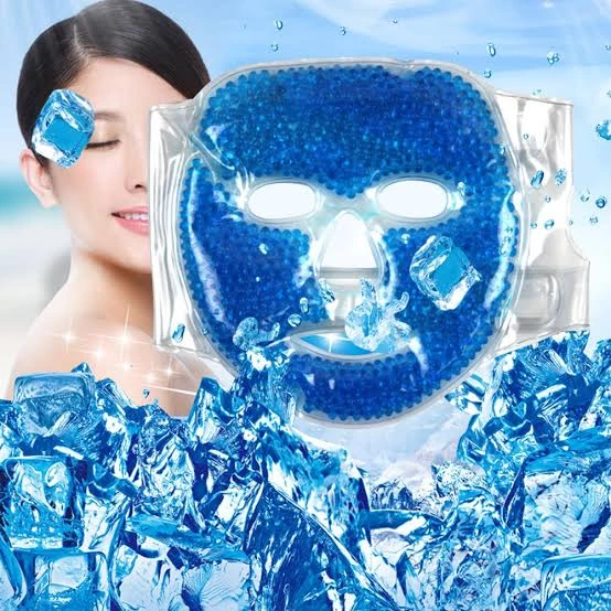 Jel Buz Paketi Yüz Maskesi Baş Ağrısı Yastık Kozmetik Maske + Çift Taraflı Cilt Fırçası ( Lisinya )