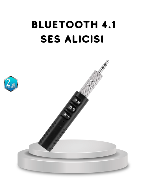 Mini Bluetooth Ses Alıcısı 3.5mm Girişli Kablosuz Müzik Adaptörü
