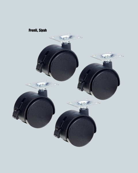 4’lü Kilitli Tekerlek Ayak 4 cm Sessiz ve Dayanıklı