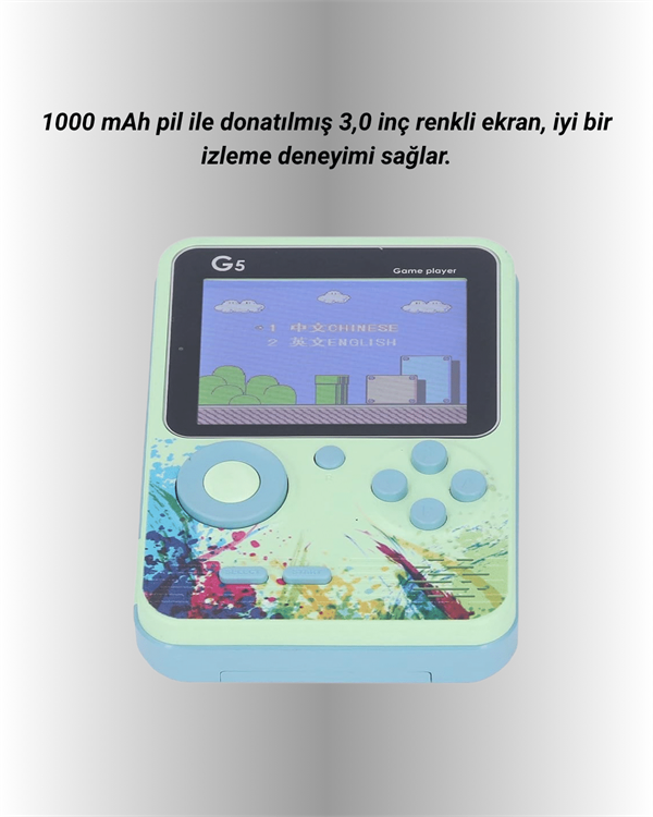 G5 Game Box Retro Mini Oyun Konsolu – 500 Dahili Oyun - Lisinya