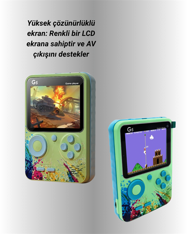 G5 Game Box Retro Mini Oyun Konsolu – 500 Dahili Oyun - Lisinya