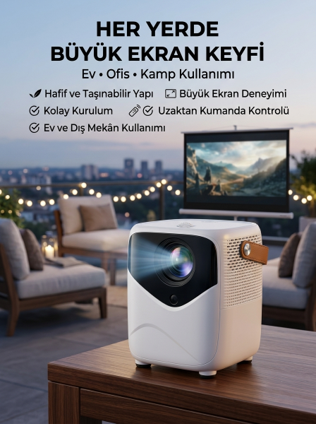 Projeksiyon Cihazı Film Dizi Oyun Wifi Destekli - Lisinya