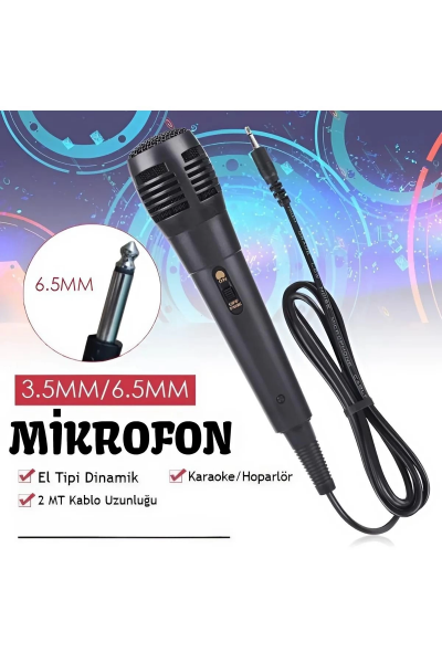 Karaoke Mikrofon Kablolu Mikrofon 6.5 Mm Karaoke Mikrofonu ( Lisinya )