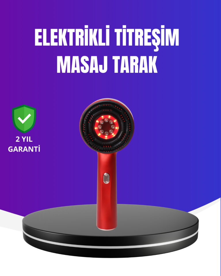 Kırmızı Işık Terapi Özellikli Saç Derisi Masaj Tarak Anti Dökülme - Lisinya