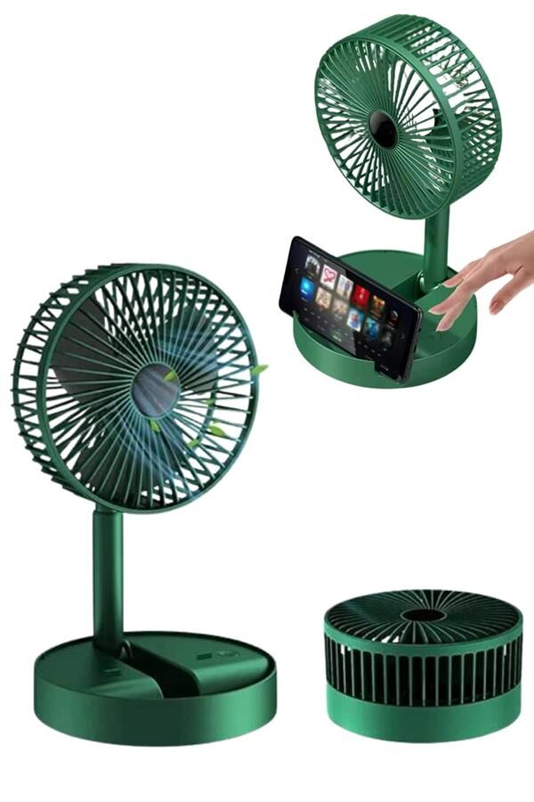 Katlanabilir Usb Şarjlı Masaüstü Soğutucu Mini Fan Telefon Tutucu - Lisinya