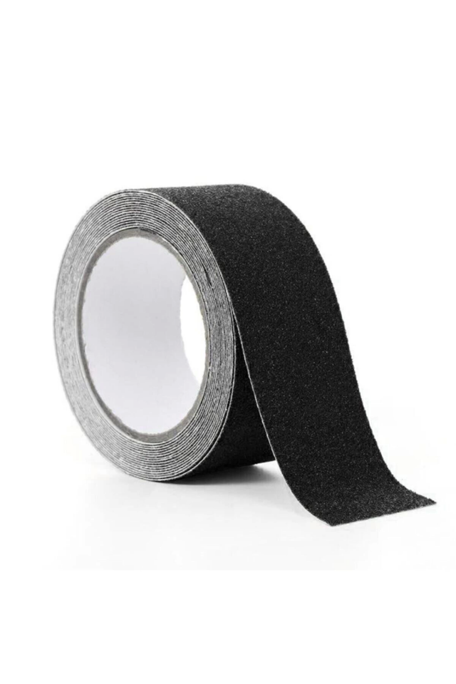 Merdiven Zemin Kaydırmaz Güçlü Bant Yapışkanlı Kaymaz Bant Siyah 25 mm X 5 Metre ( Lisinya )
