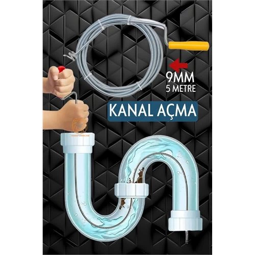 Profesyonel Kanal Açma Sprali Kanal Gider Tıkanık Açıcı 5 mt ( Lisinya )