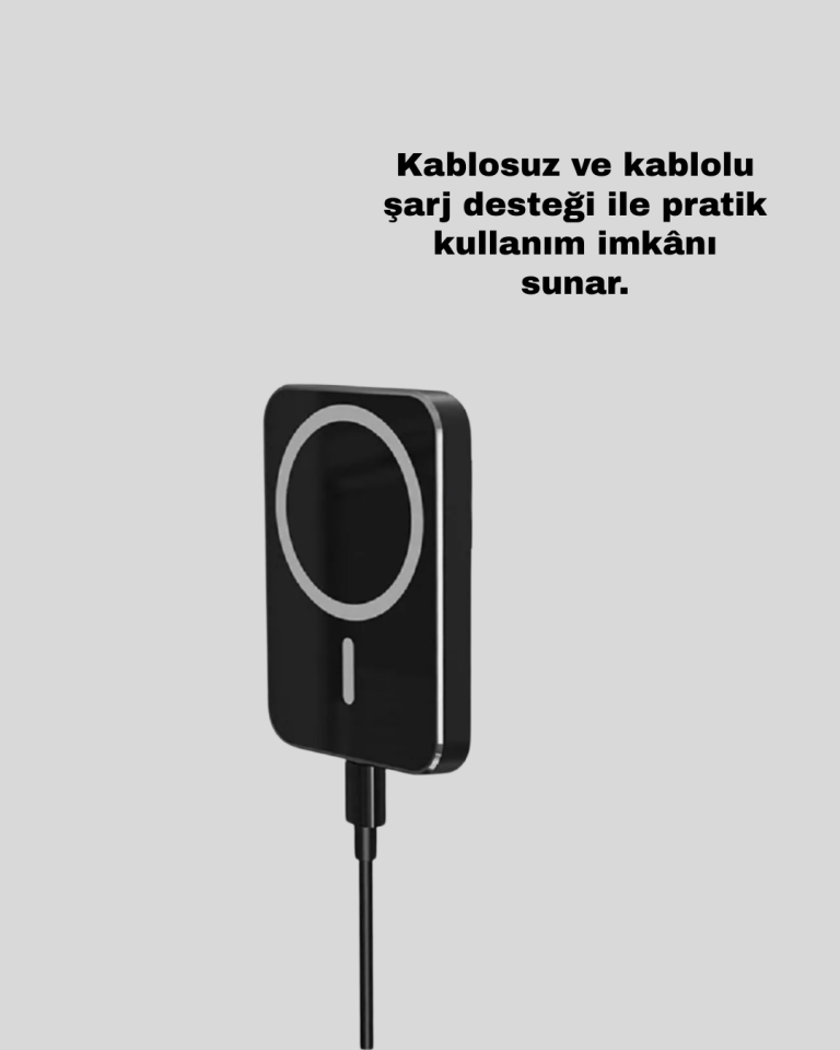 Şık Tasarımlı MagSafe Araç Telefon Tutucu Type-C Girişli - Lisinya
