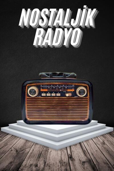 Eskitme Nostalji Tasarımlı Bluetoothlu Nostalji Radyo Ahşap Nostaljik Görünümlü - Lisinya