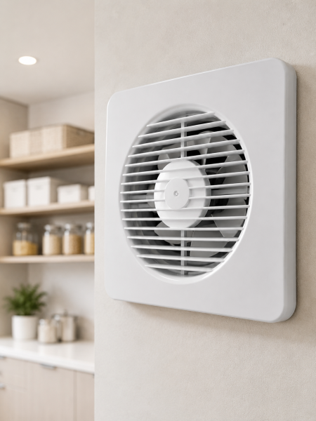 150 mm Havalandırma Aspiratörü 20,8 x 20,8 cm 320 m³/h 20 W Duvar ve Tavan Montajlı Fan - Lisinya