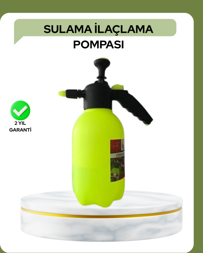 2 Litre Püskürtücü Bakır Nozullu Ayarlı Sprey Temizlik ve Bahçe - Lisinya