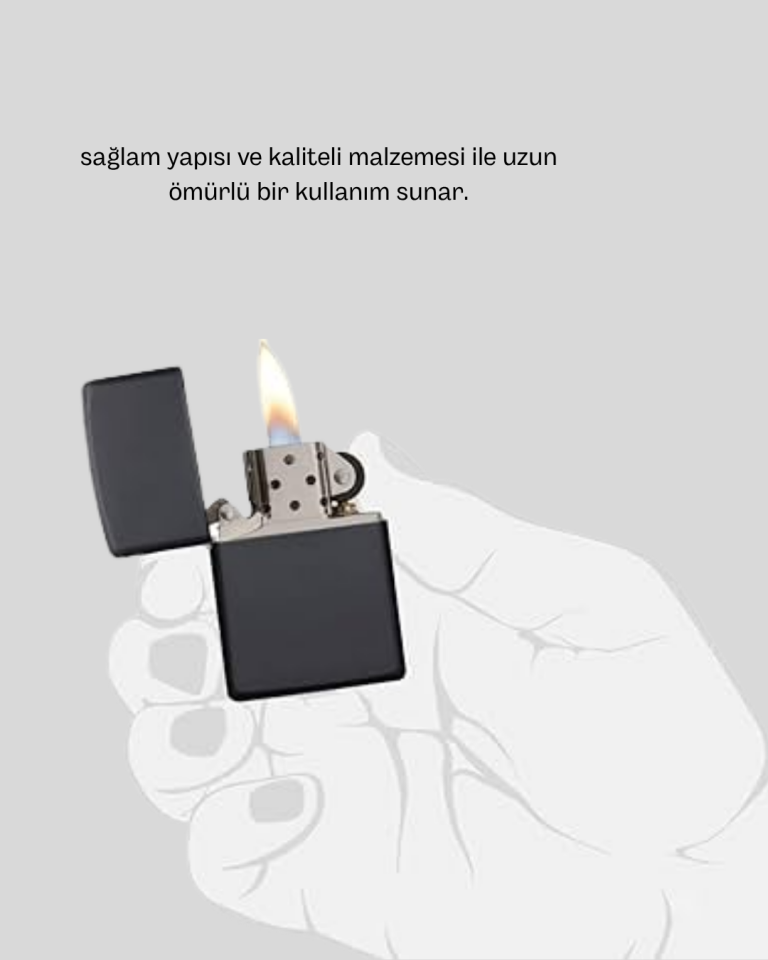 Tasarım Metal Çakmak Minimal Mat Yüzeyli ve Şık Görünümlü - Lisinya