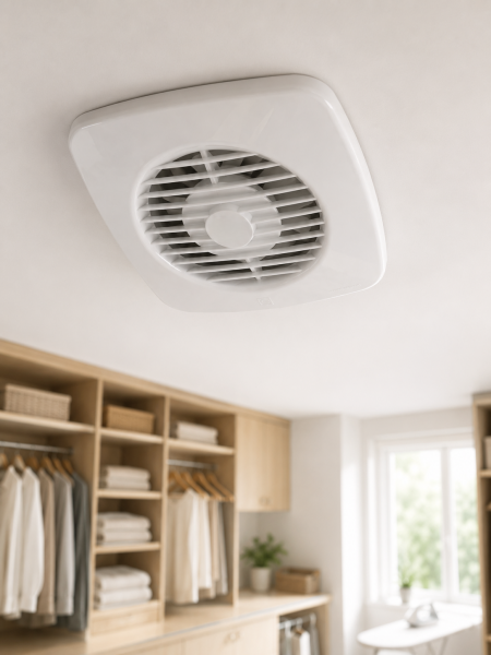 120 mm Dekoratif Aspiratör 16 W 180 m³/h Banyo Mutfak ve WC Havalandırma Fanı - Lisinya