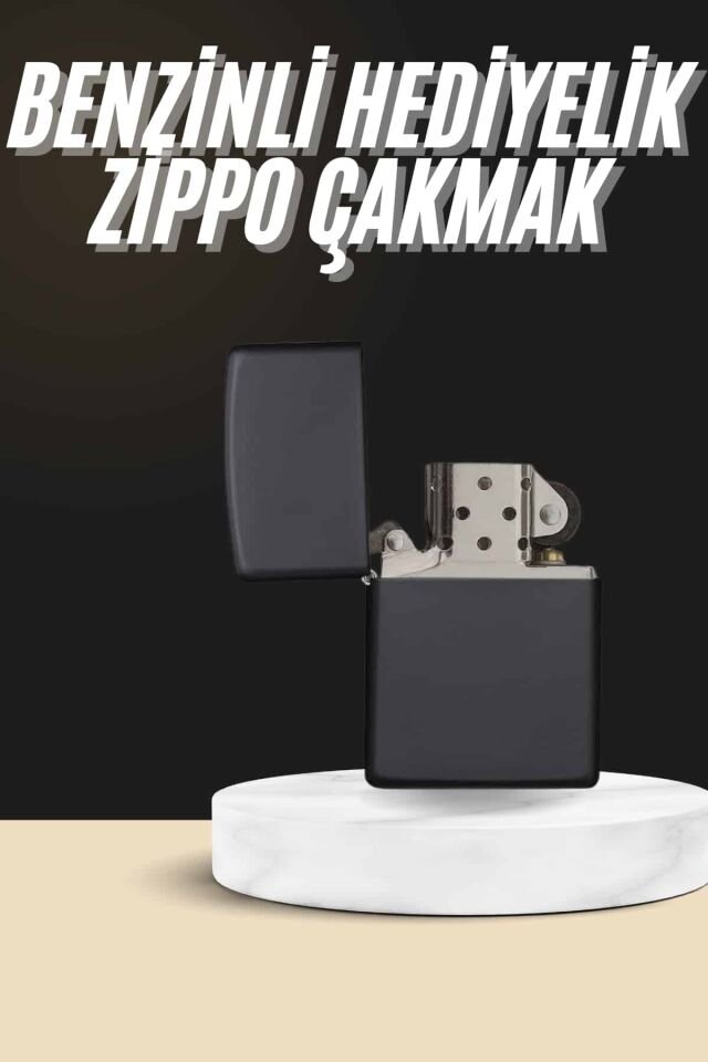 Erkeklere Özel Hediyelik Eşya  Metalik Benzinli Çakmak Doldurulabilir - Lisinya