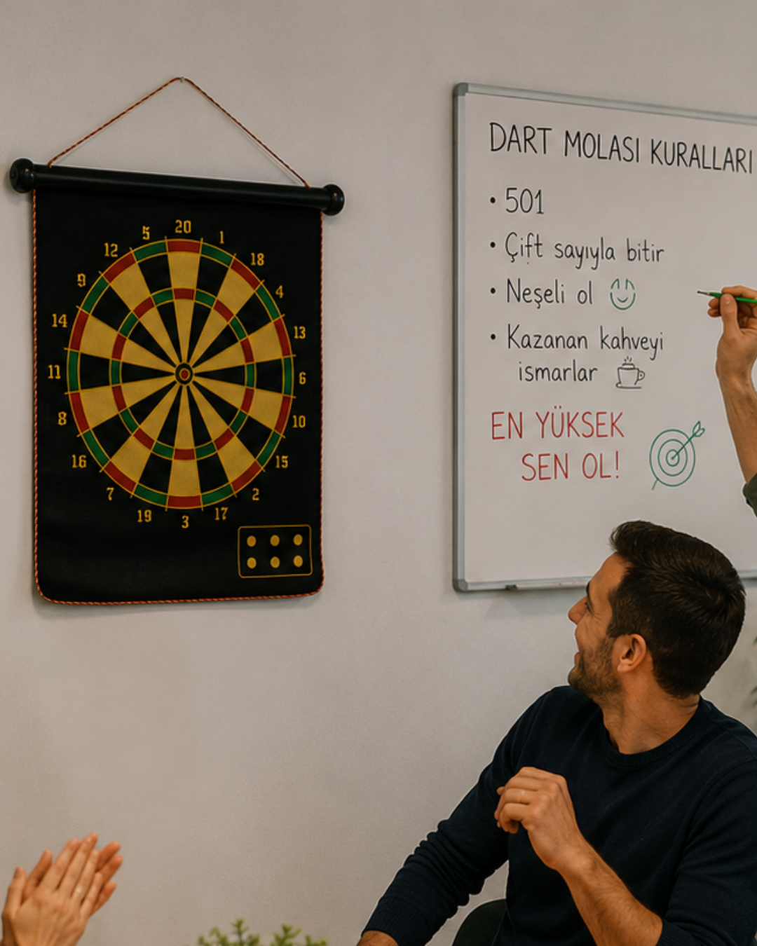 Aile ve Arkadaş Oyunları İçin Manyetik Dart Tahtası 6 Ok Dahil - Lisinya