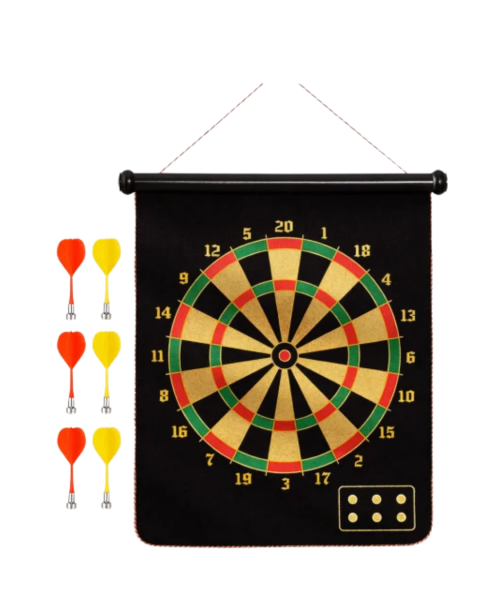 Aile ve Arkadaş Oyunları İçin Manyetik Dart Tahtası 6 Ok Dahil - Lisinya